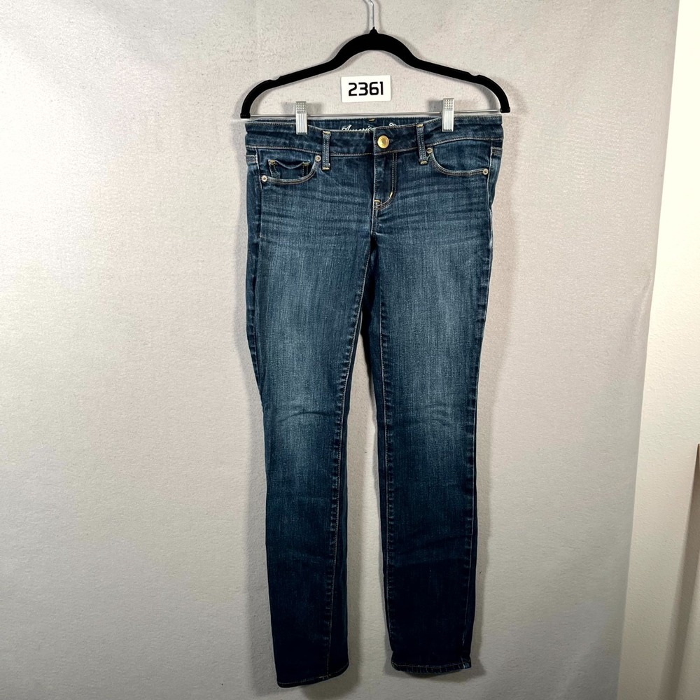 American Eagle Outfitters Skinny Jeans Womens 4 Blue Denim Cotton Medium Wash